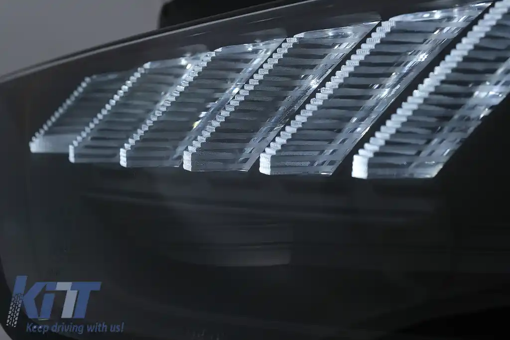 Faruri Xenon LED DRL compatibil cu Audi A4 B8.5 Facelift (2012-2015) Negru Semnal Dinamic-image-6099980