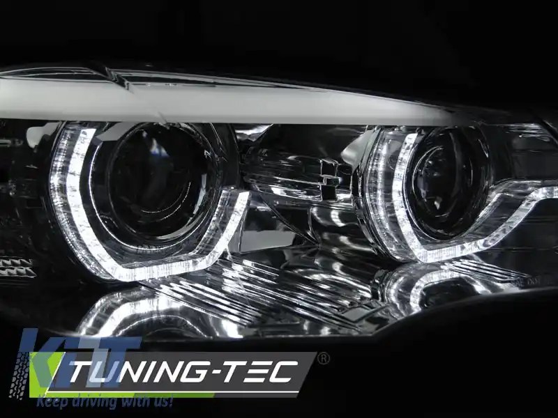 FARURI XENON OCHI DE ÎNGER LED DRL CHROME AFS potrivite pentru BMW X5 E70 07-10-image-6268522