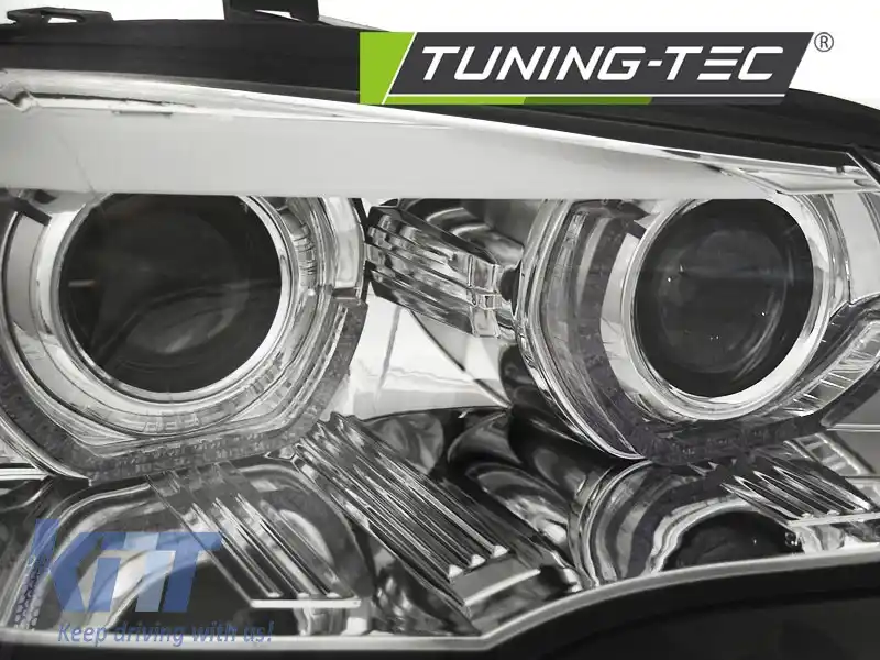 FARURI XENON OCHI DE ÎNGER LED DRL CHROME potrivite pentru BMW X5 E70 07-10-image-6268072