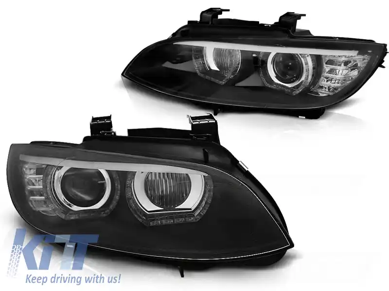 image-42-FARURI XENON OCHI DE ÎNGER LED NEGRE AFS potrivite pentru BMW E92/E93 06-10