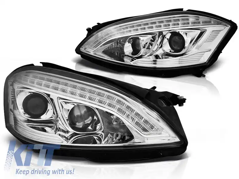 FARURI XENON PENTRU ZI CU CROM potrivite pentru MERCEDES W221 05-09