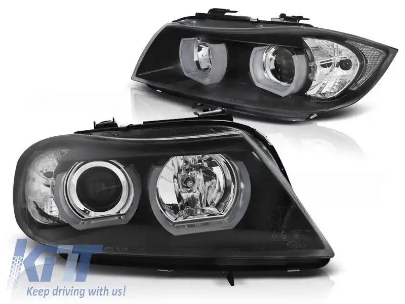 image-37-FARURI XENON U-LED 3D NEGRE potrivite pentru BMW E90/E91 03.05-08.08