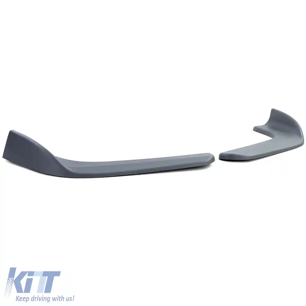 Fete de spoiler frontal cu aripi plate universale negre de performanță 7