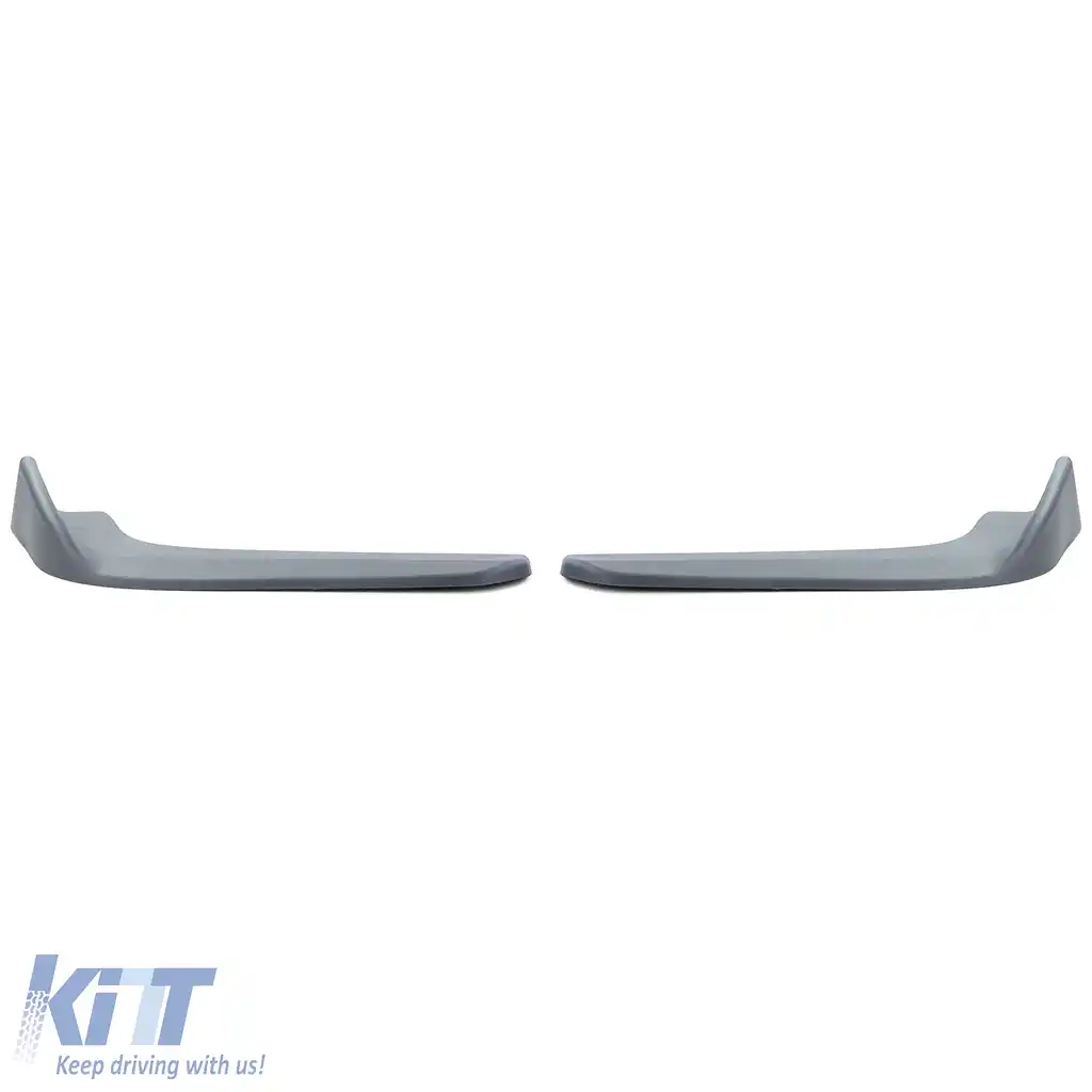 Fete de spoiler frontal cu aripi plate universale negre de performanță 7