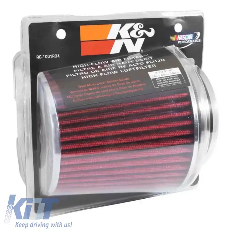 Filtru de aer K&N universal cu 3 adaptoare F76/89/102mm-image-6328408