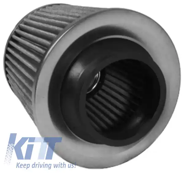 Filtru de aer sport performant – argintiu – conexiune universală de 60–76 mm-image-6191501