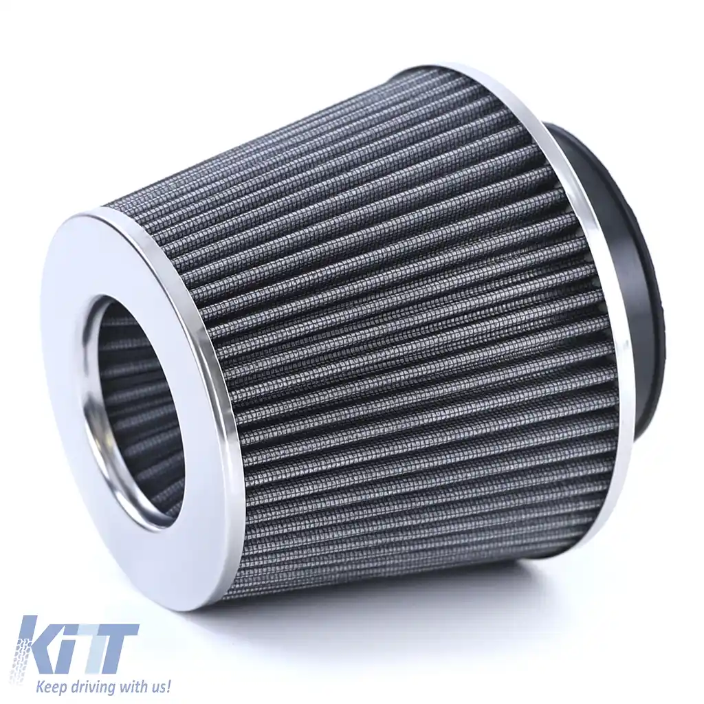 Filtru de aer sport performant argintiu universal, potrivit pentru conexiuni de 60-70mm-image-6196762