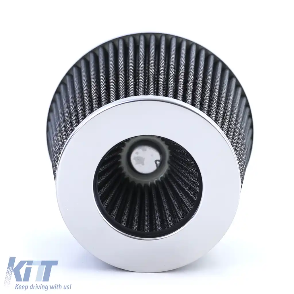 Filtru de aer sport performant argintiu universal, potrivit pentru conexiuni de 60-70mm-image-6196764