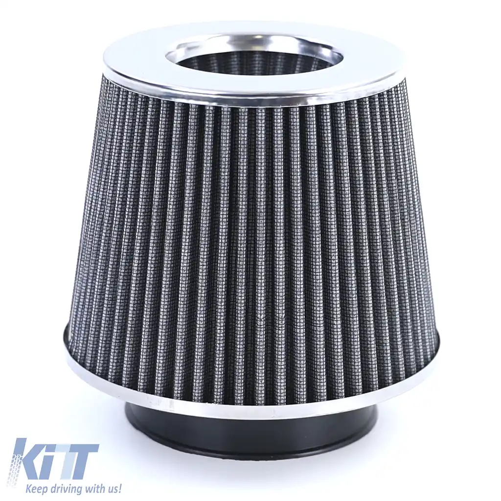 Filtru de aer sport performant argintiu universal, potrivit pentru conexiuni de 60-70mm-image-6196766