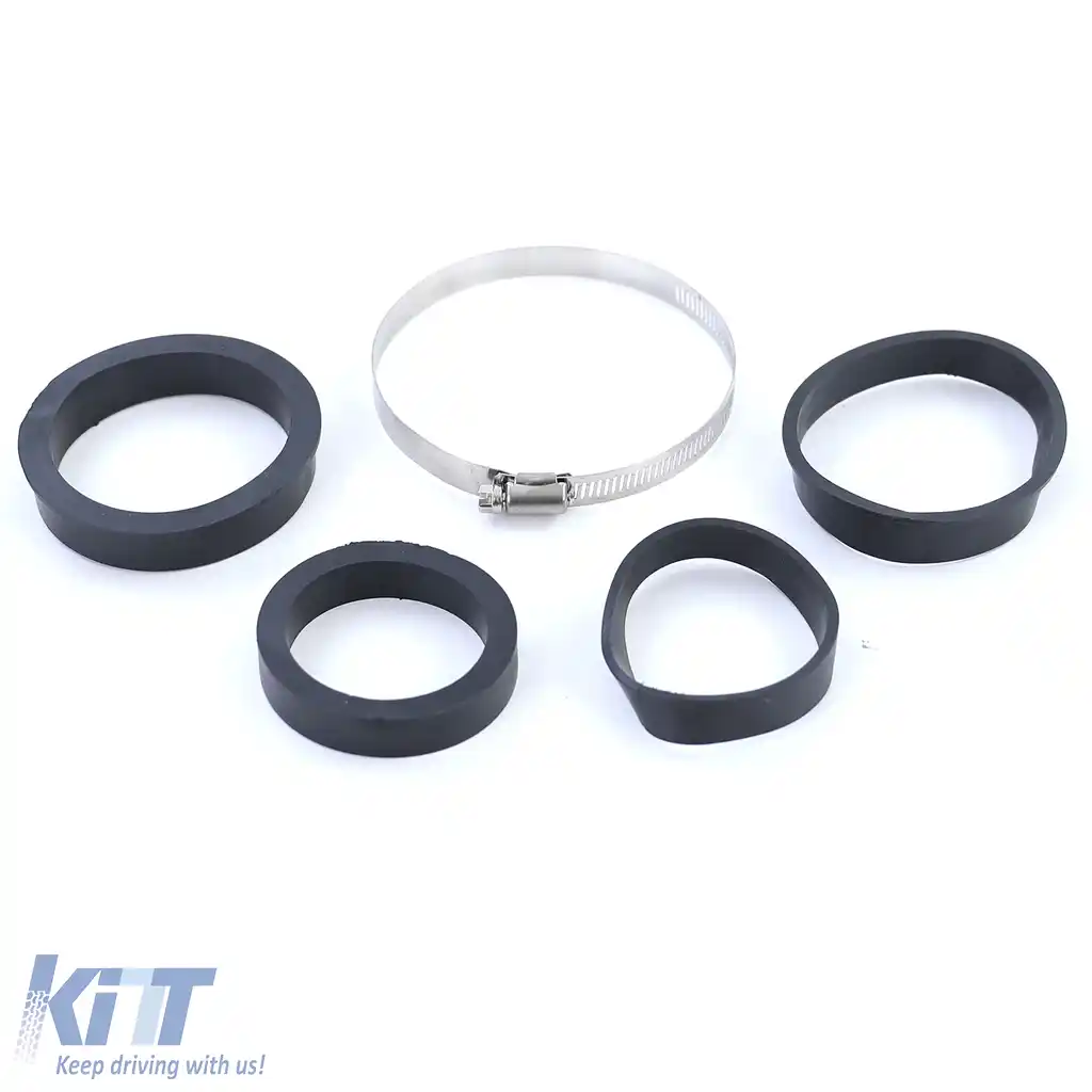 Filtru de aer sport performant argintiu universal, potrivit pentru conexiuni de 60-70mm-image-6196768