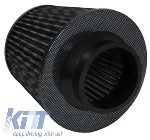 Filtru de aer sport performant din carbon cu 3 inele de adaptor 60-76mm-image-6195159
