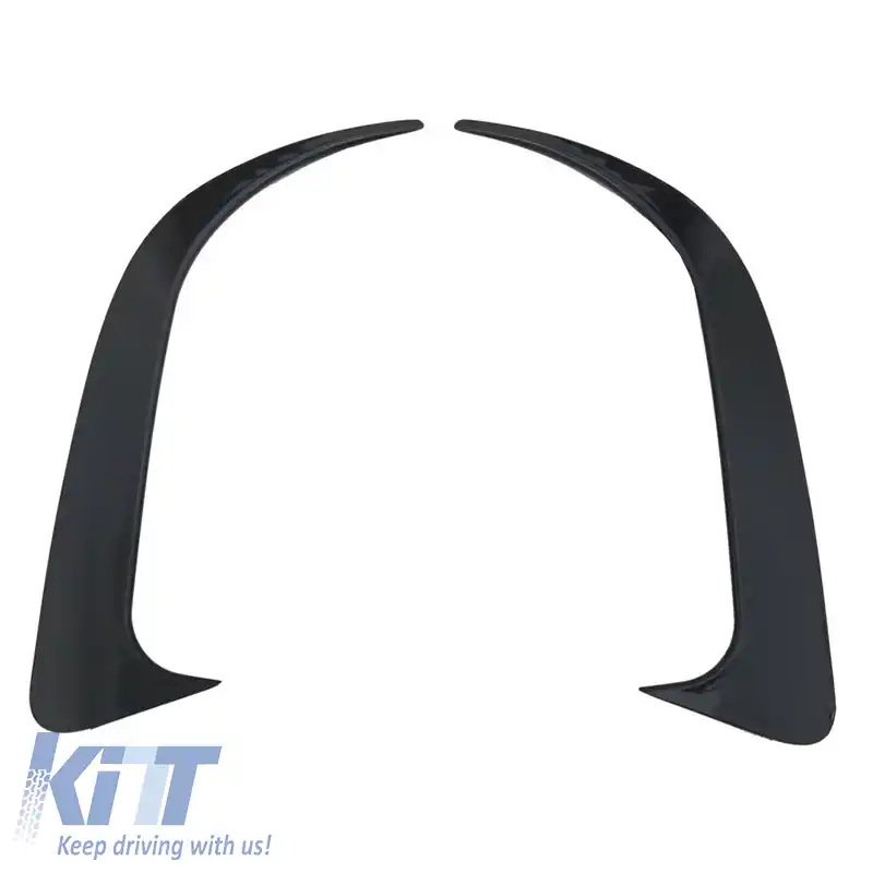 Flaps-uri laterale pentru bara spate potrivite pentru Mercedes-Benz CLA W117 13-17 Coupe cu bara de design lucioasă neagră, 2 bucăți-image-6304151