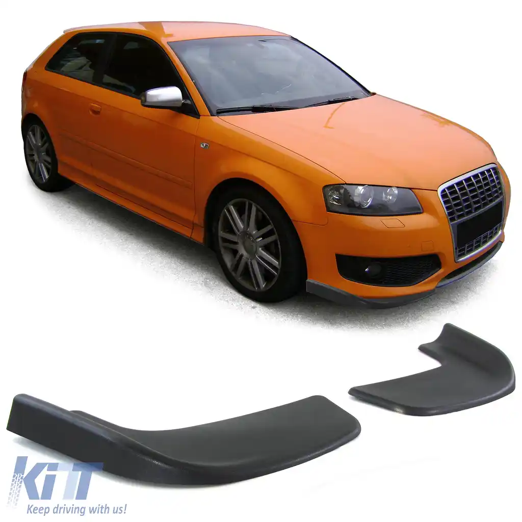 Flecuri spoiler frontal cupă aripi plate universale negre performanță 2