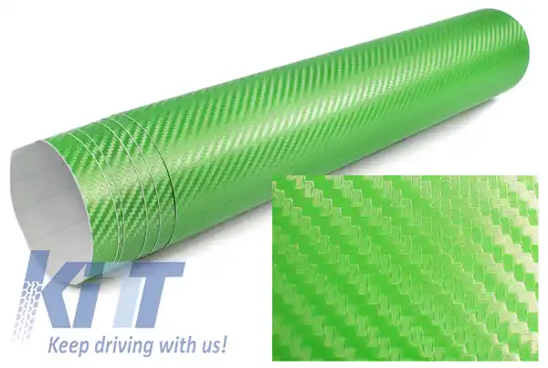 image-6-Folie din carbon 3D autocolant 30cm *1.27 metri verde