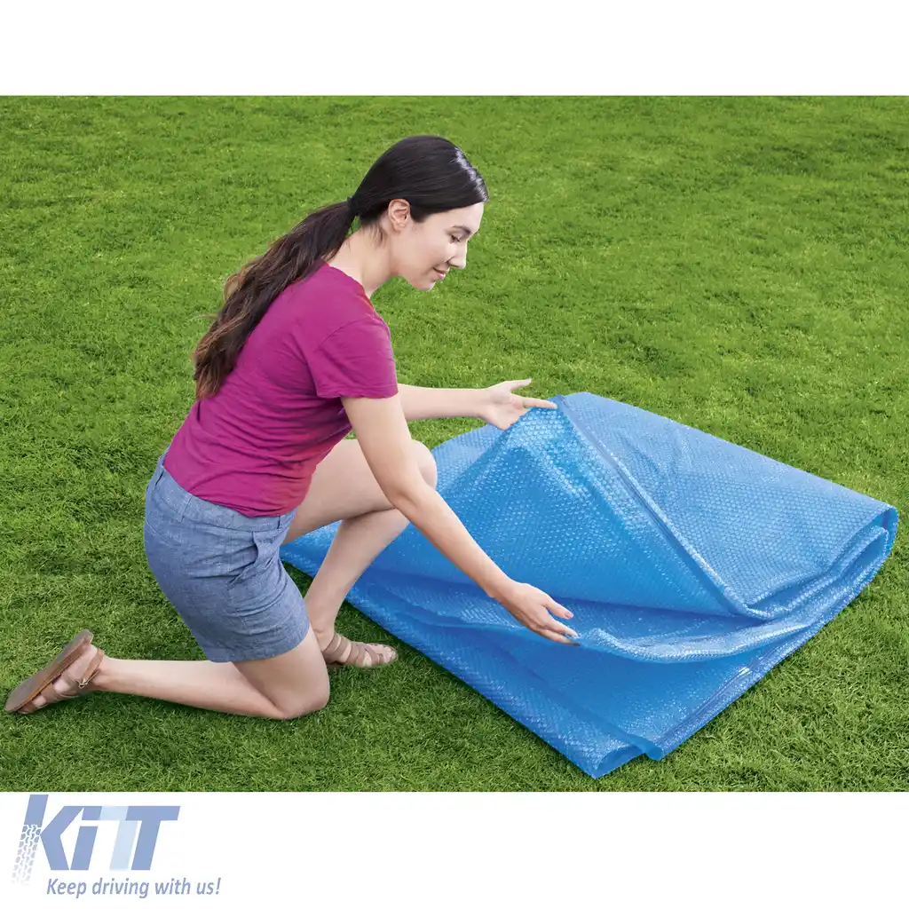 Folii de protecție solară Ø 210cm BESTWAY Flowclear albastru, potrivite pentru piscină-image-6199607