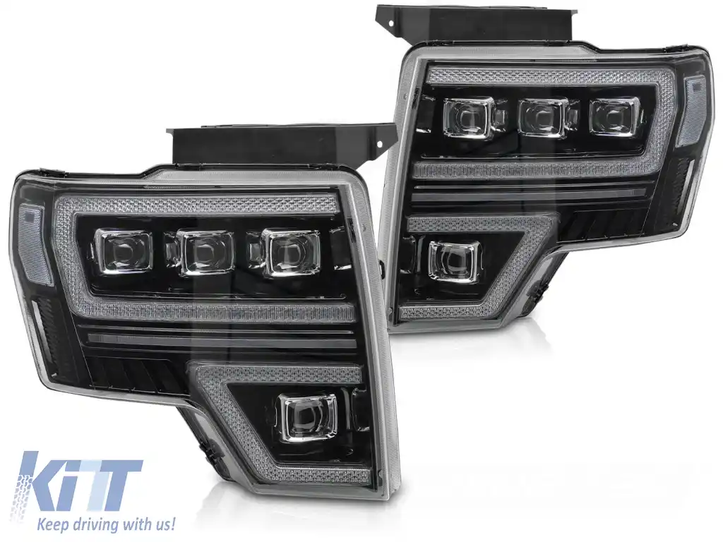 FORD F150 MK12 08-14 FULL LED NEGRU DRL SEQ