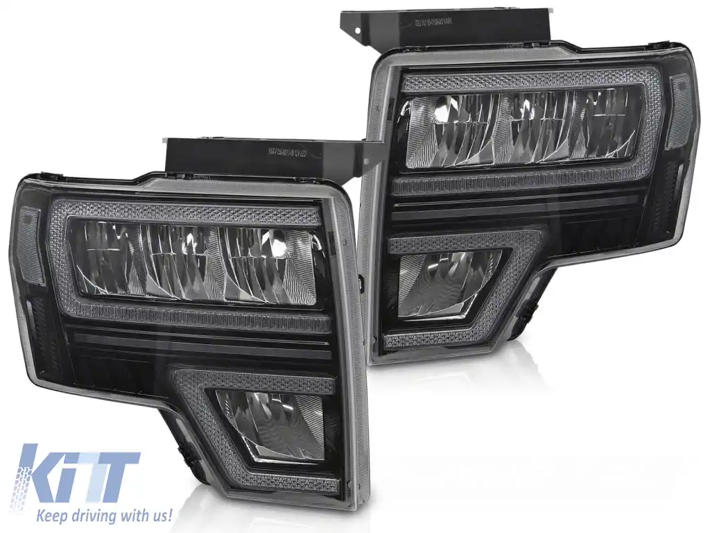 FORD F150 MK12 08-14 LED DRL SEQ NEGRU