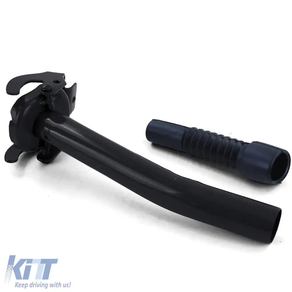 Furtun de umplere metalic negru pentru canistră metalică de benzină motorină-image-6194453