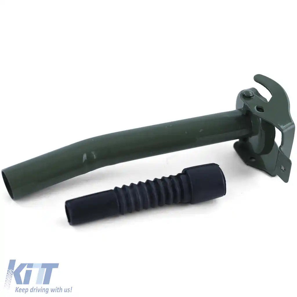 Furtun de umplere metalic verde pentru canistră metalică de benzină motorină