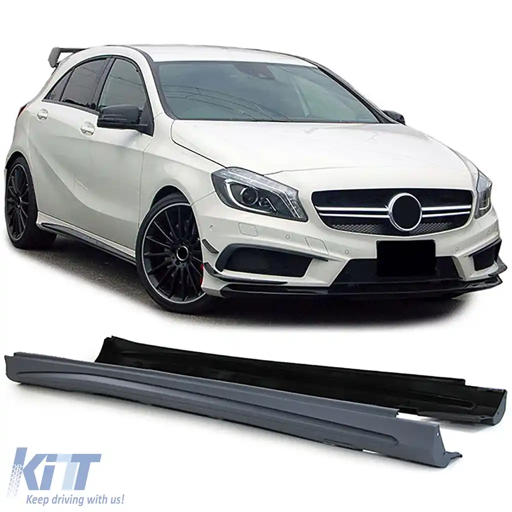Fuste laterale look sport pentru Mercedes A-Class W176 12-18