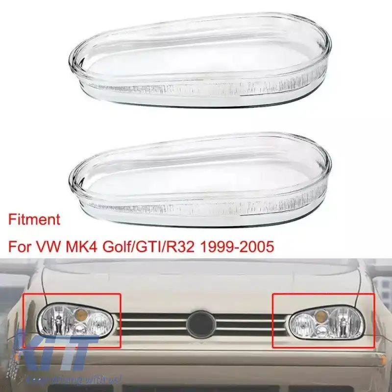 Geamuri lentile faruri potrivite pentru VW Golf IV (4) 98-04 2 buc.-image-6321341