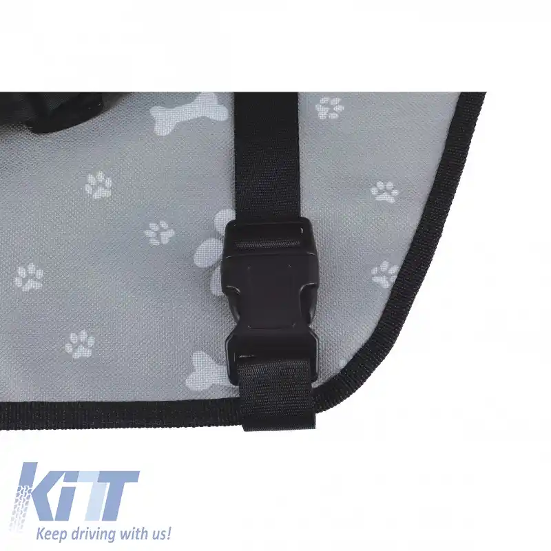Geantă de transport protectoare pentru mașină, culoare gri, potrivită pentru animale de companie 38,5 x 38,5 x 27cm 1 bucată-image-6313336