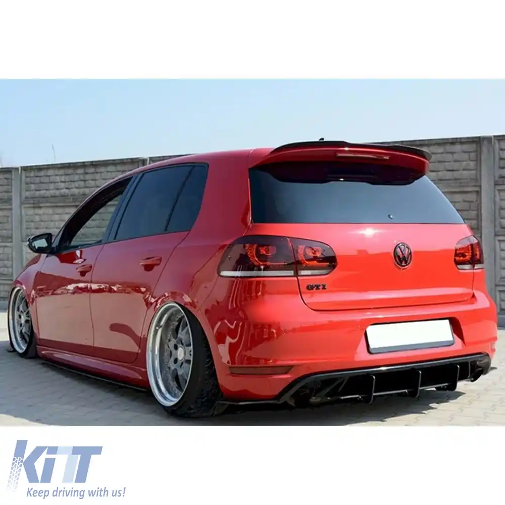 image-2-Golf 6 R GTI Max Spoiler Acoperiș Spate Piano Negru Plastic Vacuum / 2008-2012