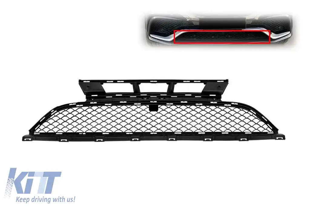 Grilă centrală potrivită pentru bara de protecție frontală A Design pe Mercedes GLE W166 2015-2019