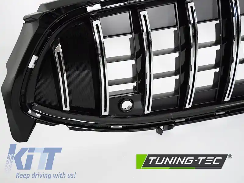 GRILĂ CHROME NEGRU STIL SPORT potrivită pentru MERCEDES CLA W118 19-23-image-6270077