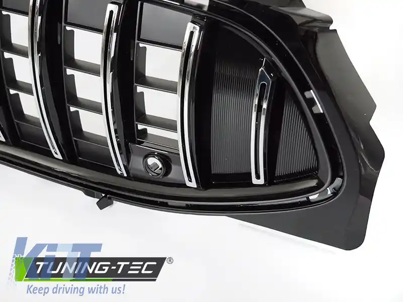 GRILĂ CHROME NEGRU STIL SPORT potrivită pentru MERCEDES CLA W118 19-23-image-6270079