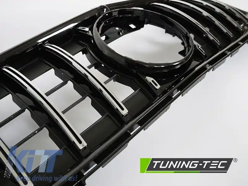 GRILĂ CHROME NEGRU STIL SPORT potrivită pentru MERCEDES CLA W118 19-23-image-6270080