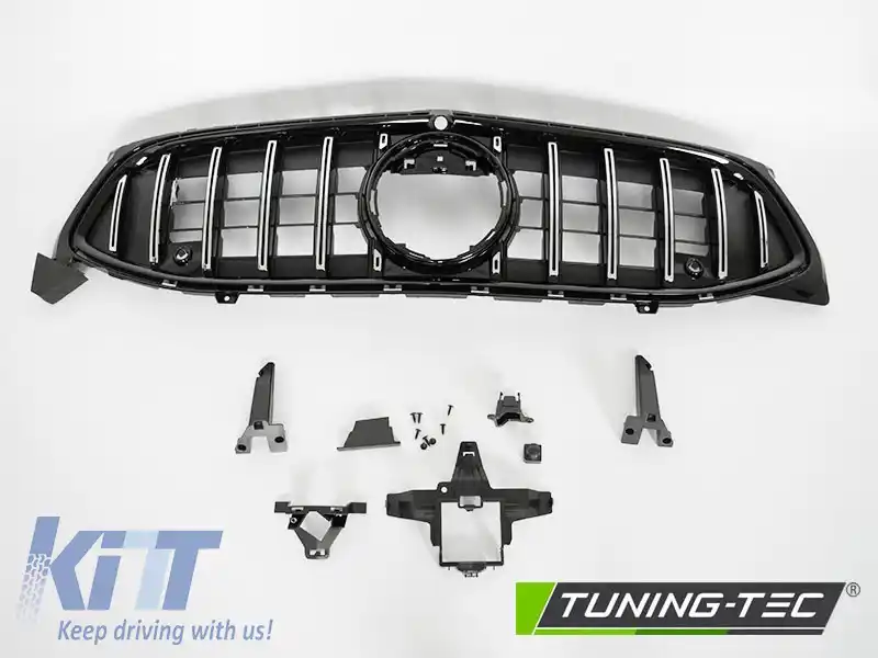 GRILĂ CHROME NEGRU STIL SPORT potrivită pentru MERCEDES CLA W118 19-23-image-6270081