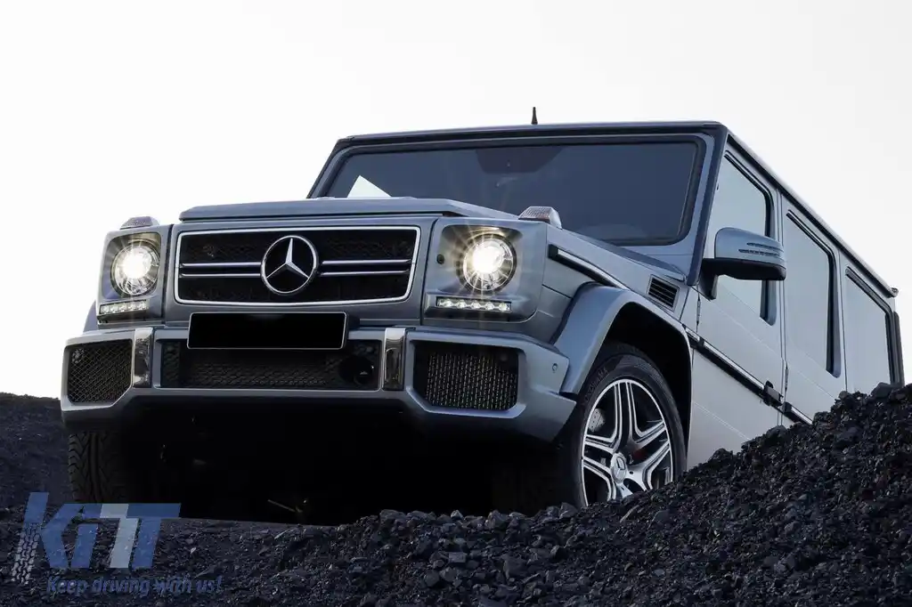 GRILĂ CHROME/GREY TIP A Design potrivită pentru MERCEDES G CLASS W463 1990-2018-image-6146130