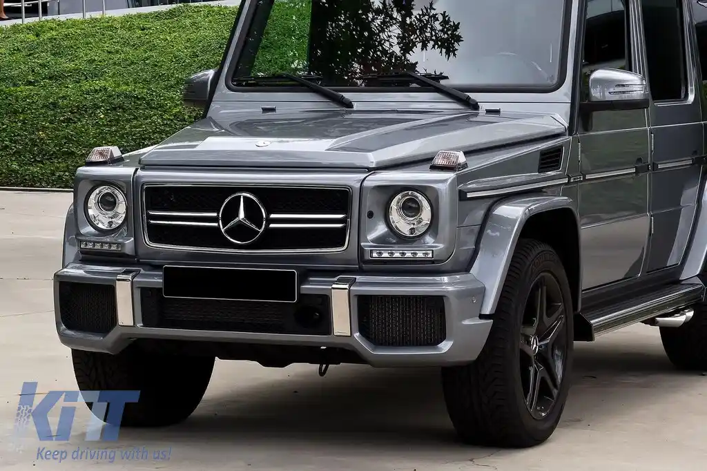 GRILĂ CHROME/GREY TIP A Design potrivită pentru MERCEDES G CLASS W463 1990-2018-image-6146131