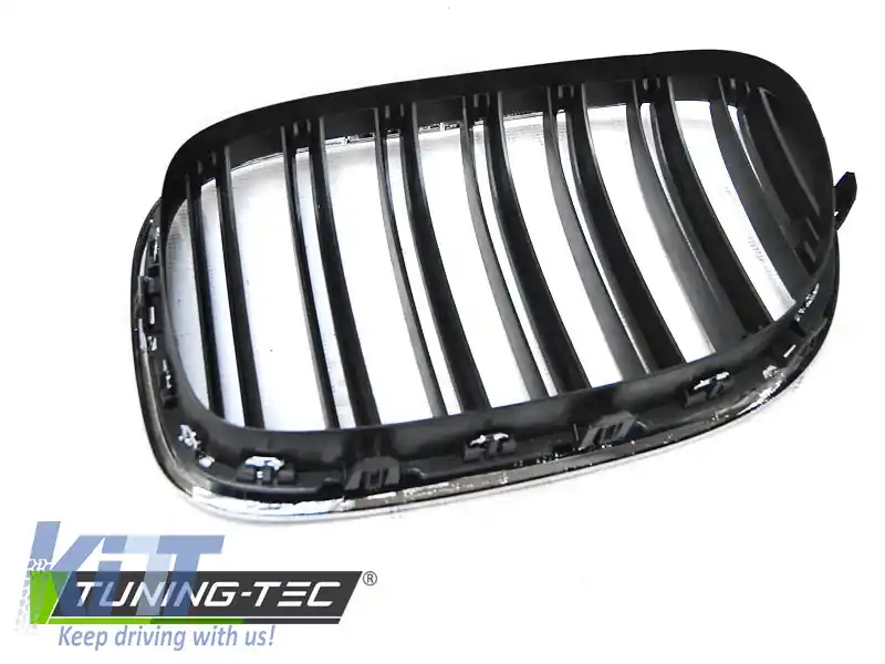 GRILĂ CROM NEAGRĂ CU DOUĂ BARE potrivită pentru BMW F01 09-15-image-6265984