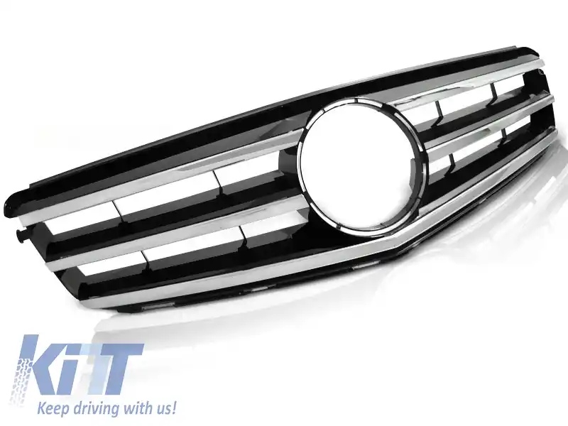 image-72-GRILĂ CROM NEAGRĂ potrivită pentru MERCEDES W204 07-14