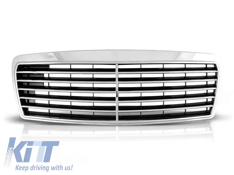 image-27-GRILĂ CROMATĂ potrivită pentru MERCEDES W210 E-KLASA 95-05.99