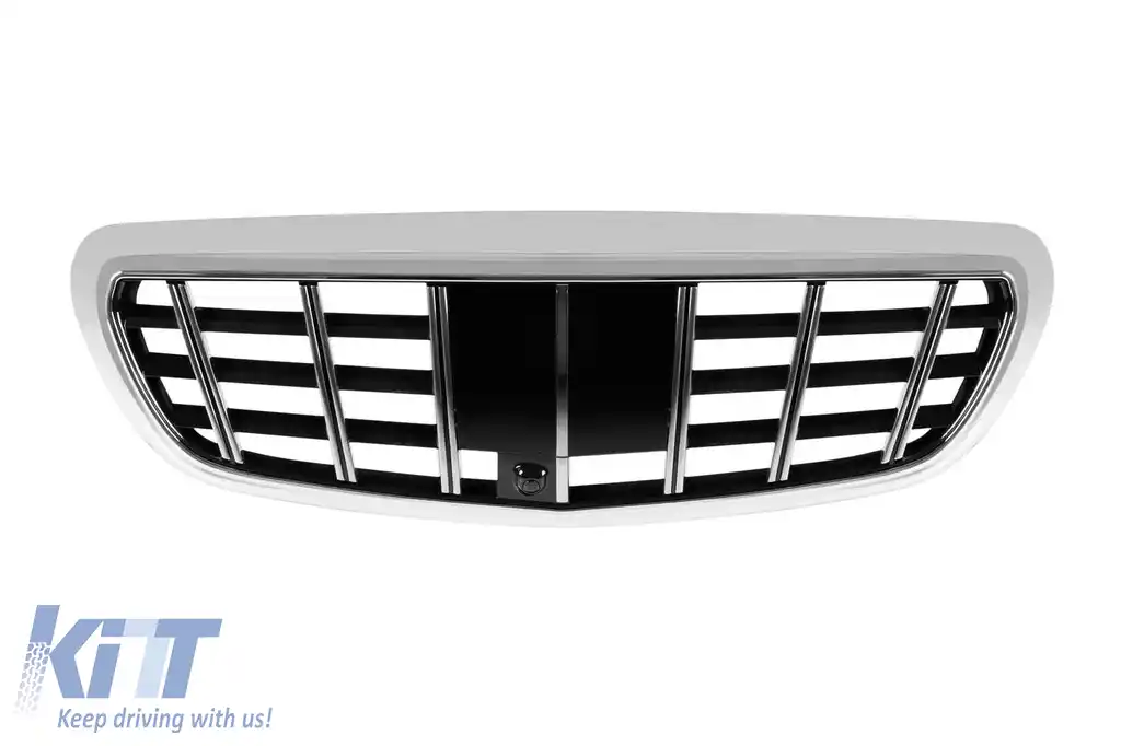 image-2-Grilă cromată tip Brabus potrivită pentru Mercedes E-Class W212 sedan, break 2014-2016