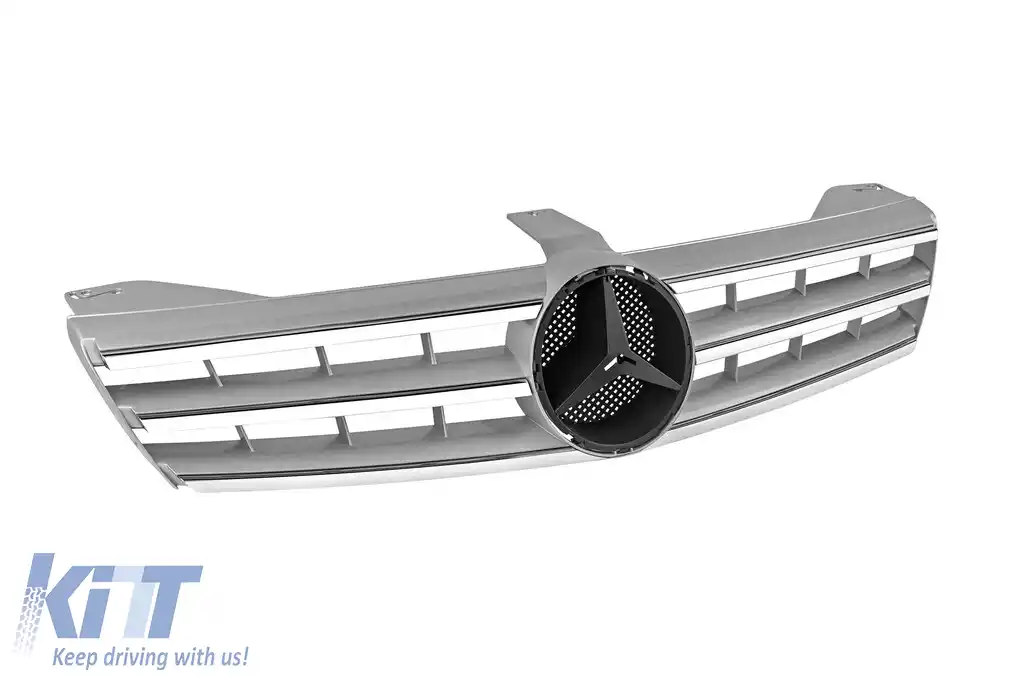 Grilă crom/gray potrivită pentru Mercedes CLS C219 2004-2008-image-6132401