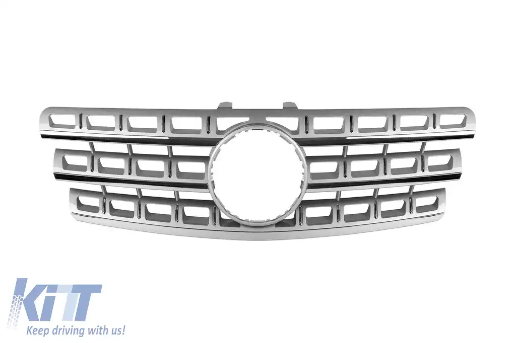 Grilă crom/gray potrivită pentru Mercedes ML W164 2009-2011