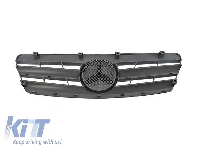 Grilă crom/gray potrivită pentru Mercedes C-Class W203 2000-2007-image-6132393