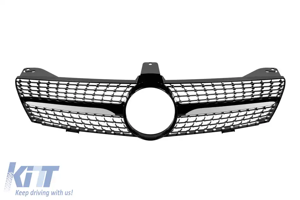 Grilă crom/neagră cu diamant, potrivită pentru Mercedes CLS W219 2005-2007