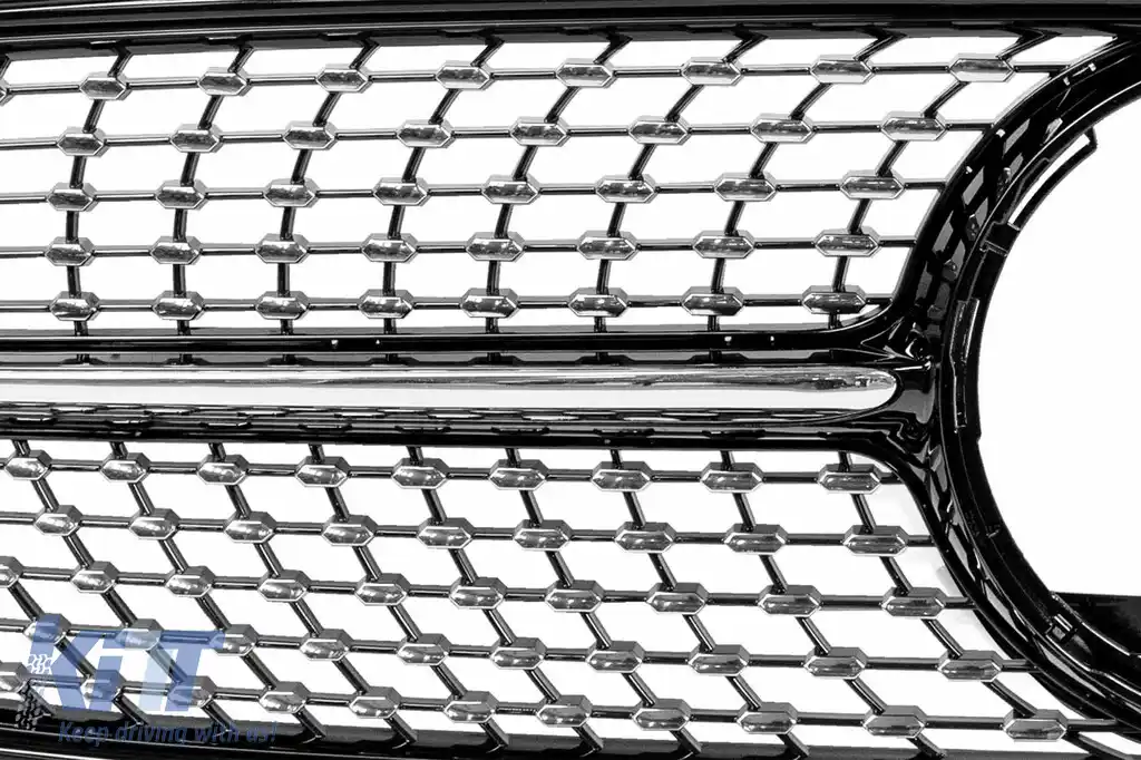 Grilă crom/neagră cu diamant potrivită pentru Mercedes W213 sedan, S213 break, C238 coupe, A238 cabrio 2020-2023-image-6235245