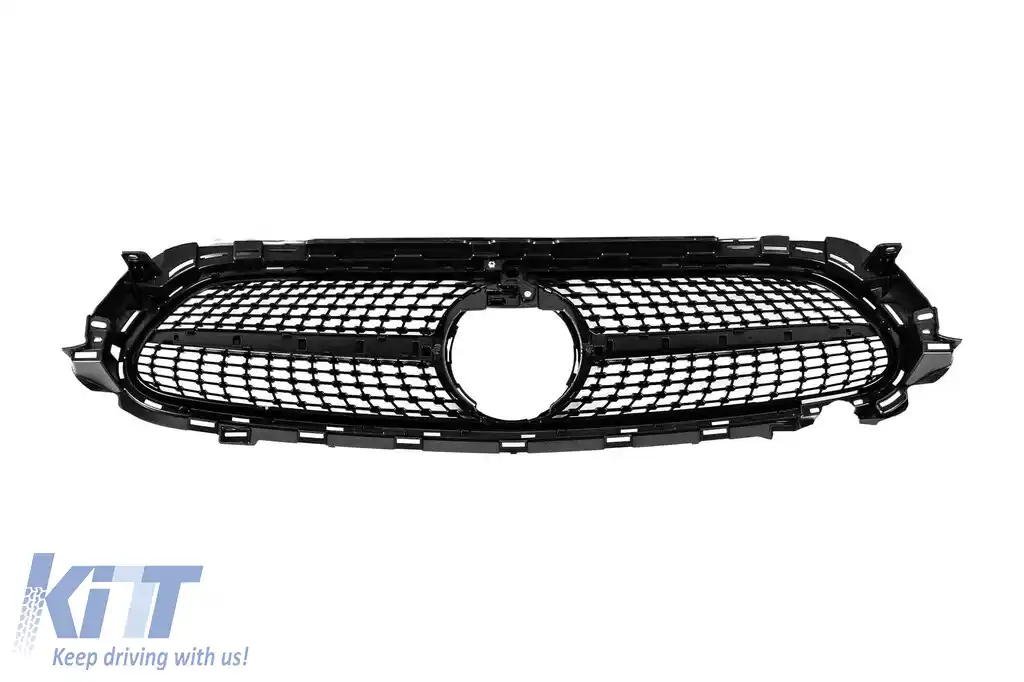 Grilă crom/neagră cu diamant potrivită pentru Mercedes W213 sedan, S213 break, C238 coupe, A238 cabrio 2020-2023-image-6235246