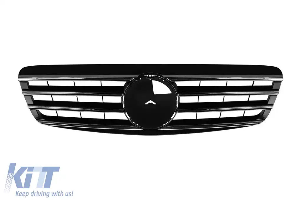 Grilă crom/neagră potrivită pentru Mercedes S-Class W220 1998-2002