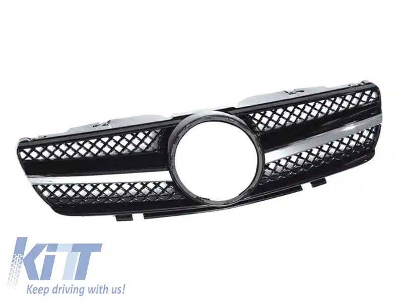 Grilă crom/neagră tip A design potrivită pentru Mercedes SL R230 2002-2005