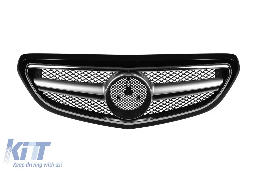 Grilă crom/neagră tip A Design potrivită pentru Mercedes W212 2014-2016 Classic