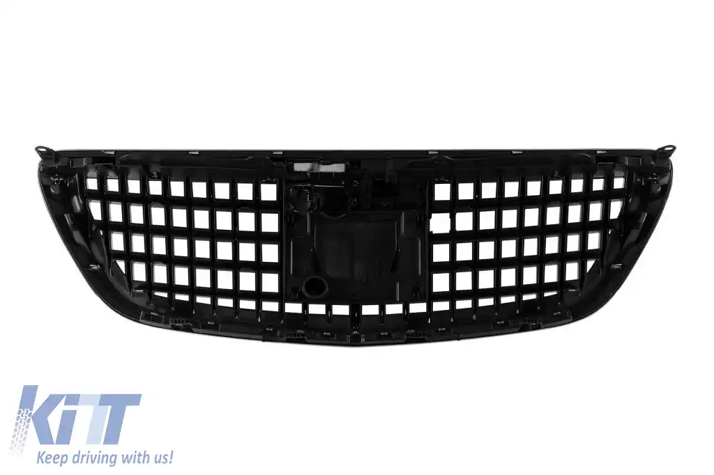 Grilă crom/neagră tip Maybach potrivită pentru Mercedes S-Class W222 2013-2020 pentru modelul cu Distronic-image-6265497