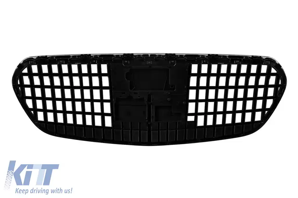 Grilă crom/neagră tip Maybach potrivită pentru Mercedes S-Class W223 după 2021 pentru modelul cu Distronic-image-6265578
