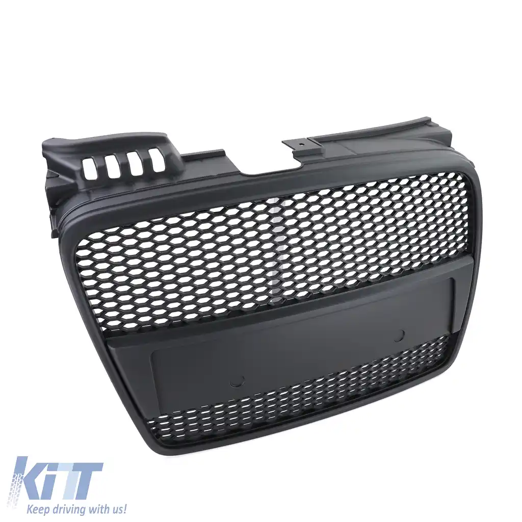 Grilă cu fagure neagră potrivită pentru Audi A4 B7 04-07 + Cabriolet-image-6257761
